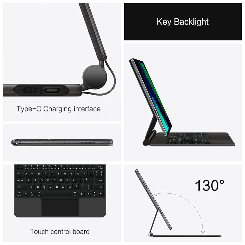 For Xiaomi Pad 6 Stand Tablet Case Protective Cover with Bluetooth Touchpad Keyboard For Xiaomi Pad 6 Stand Tablet Case Protective Cover with Bluetooth Touchpad Keyboard